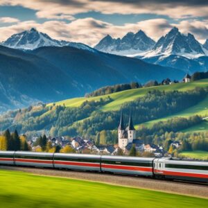 Zugreise zu den Alpen in Deutschland